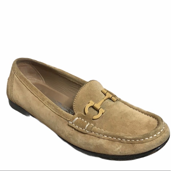Salvatore Ferragamo Shoes - Salvatore Ferragamo tan leather suede 5.5 loafer